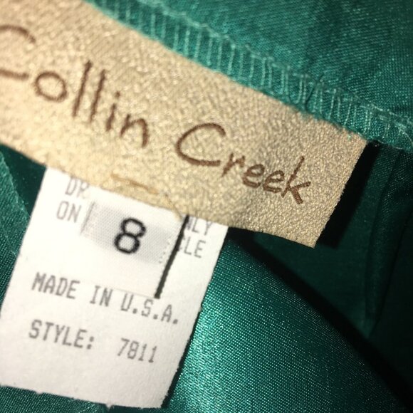 Collin Creek 2 PC Pant Suit Emerald Green Size 8 - Picture 15 of 16